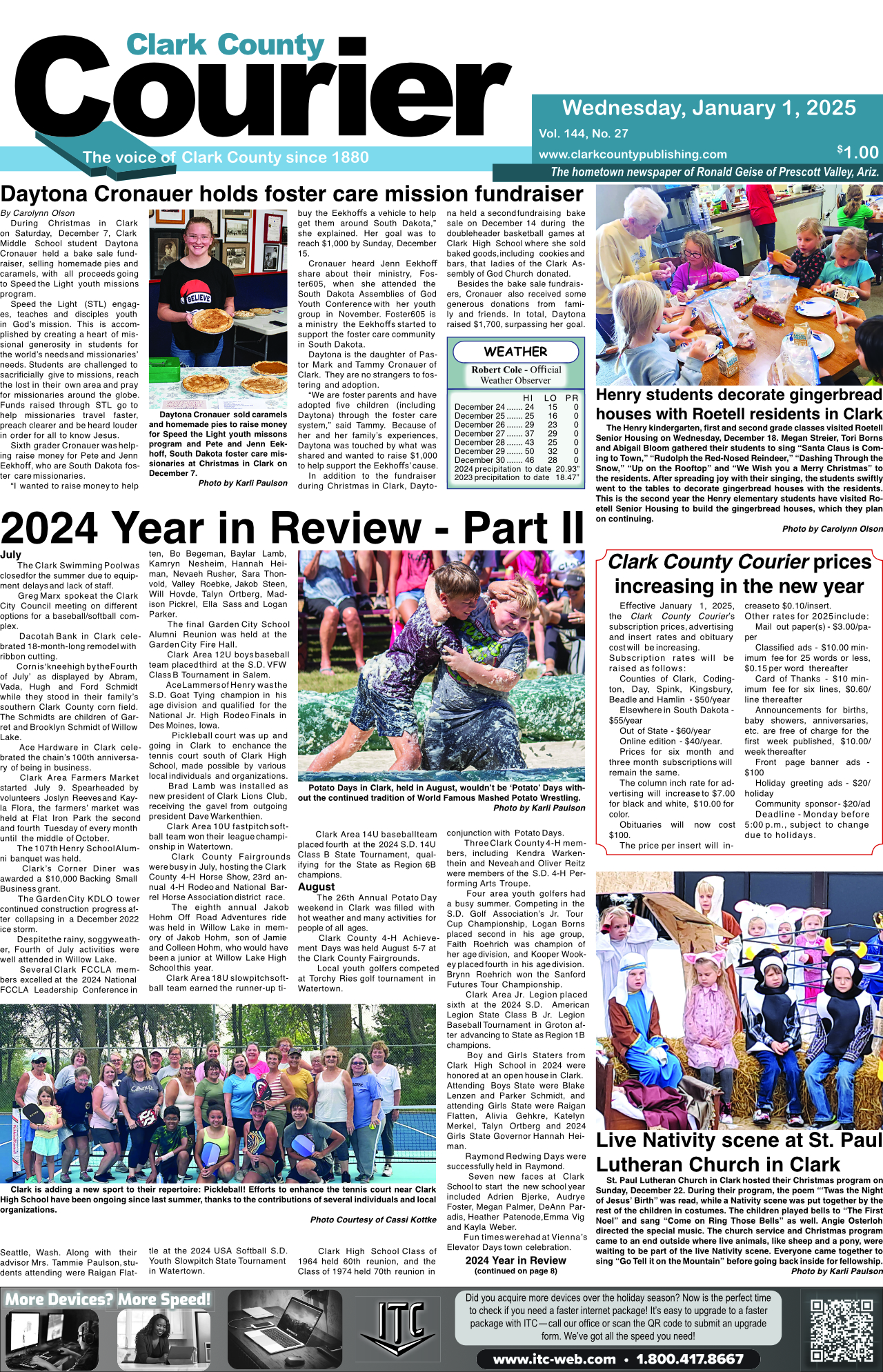 front page for Jan 1 2025