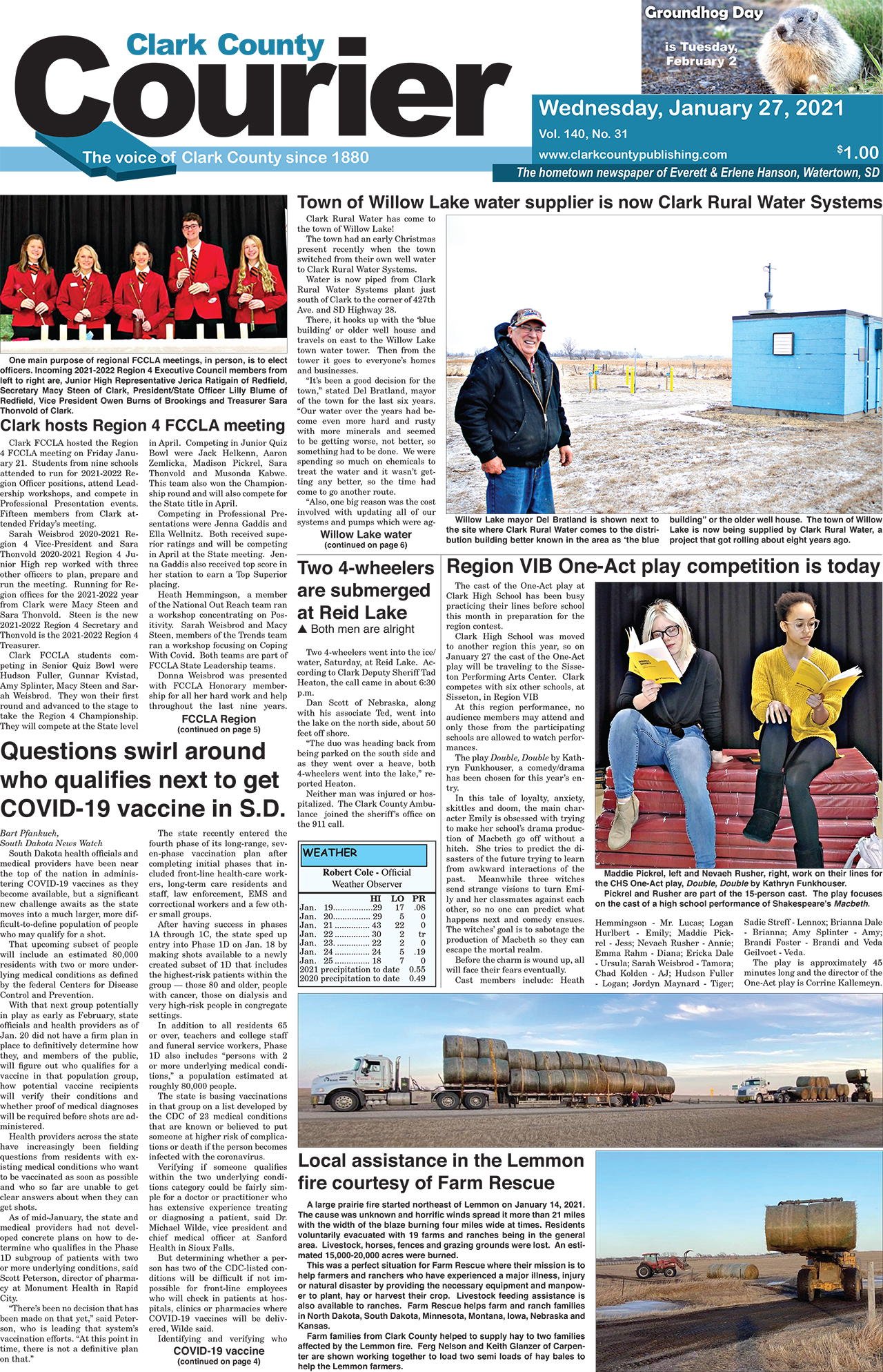 1-27 Clark Courier front page