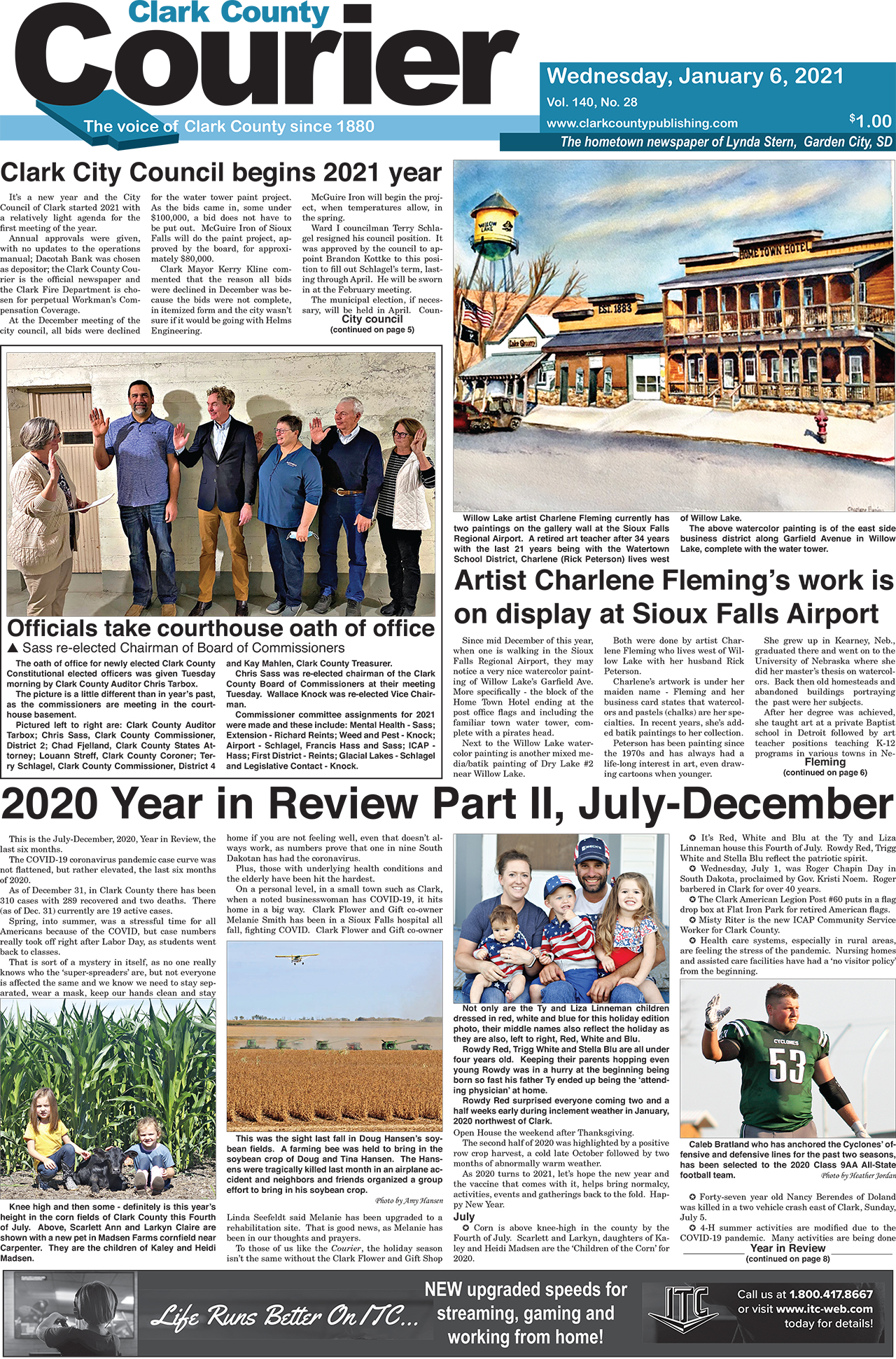 1-6 Clark Courier front page