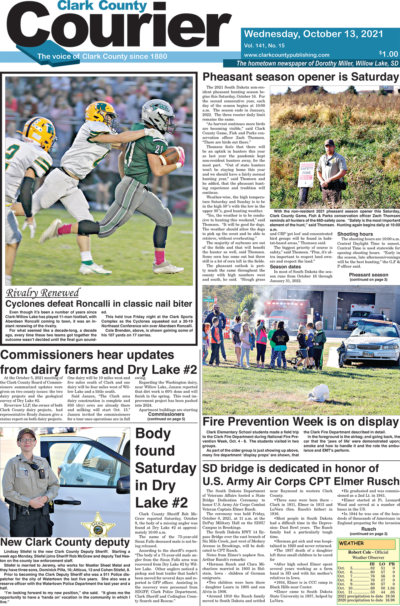 10-13 courier front page