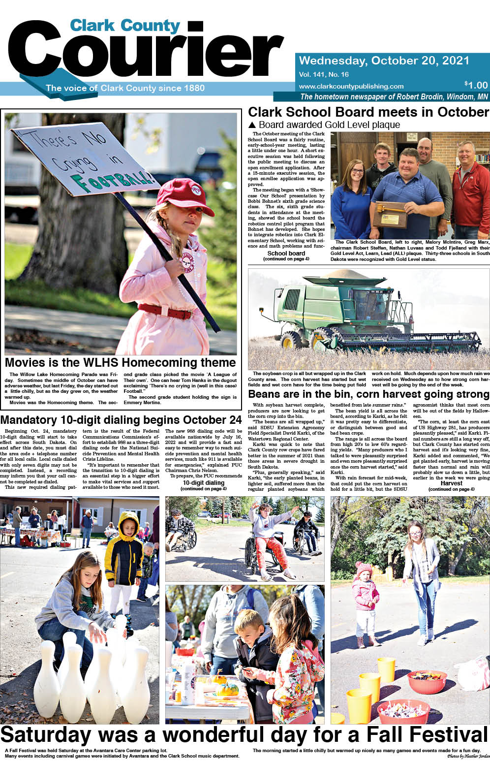 10-20 courier front page