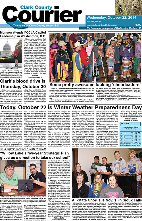 10-22 Clark Courier front page