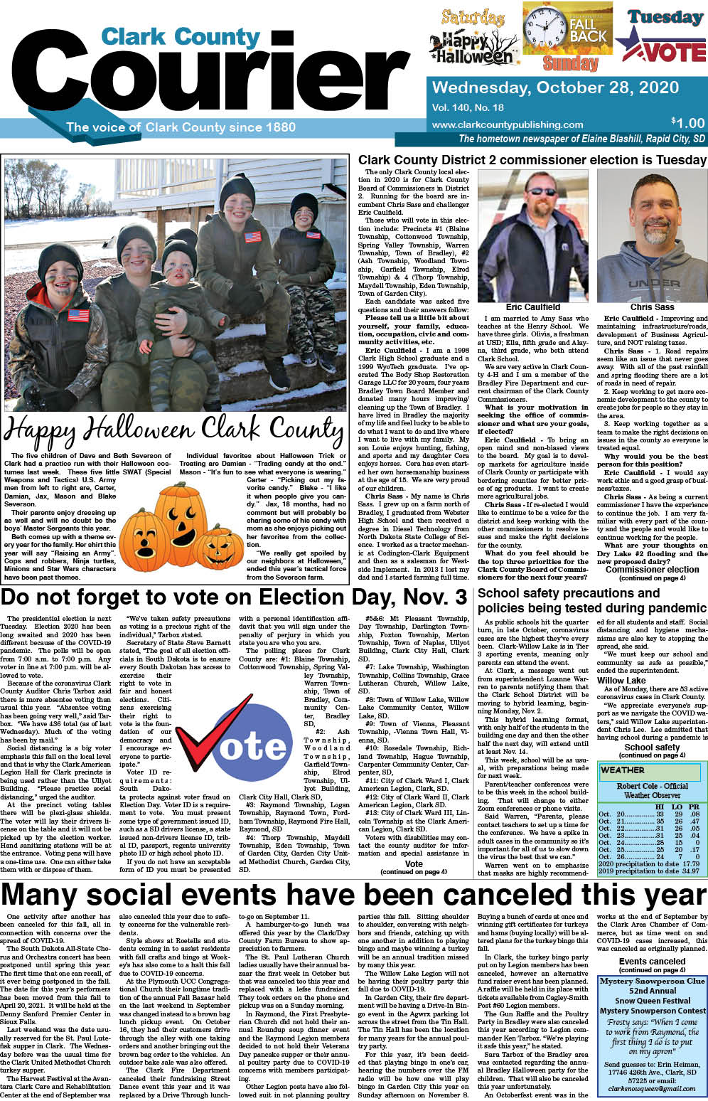 10-28-Clark-Courier-front-page