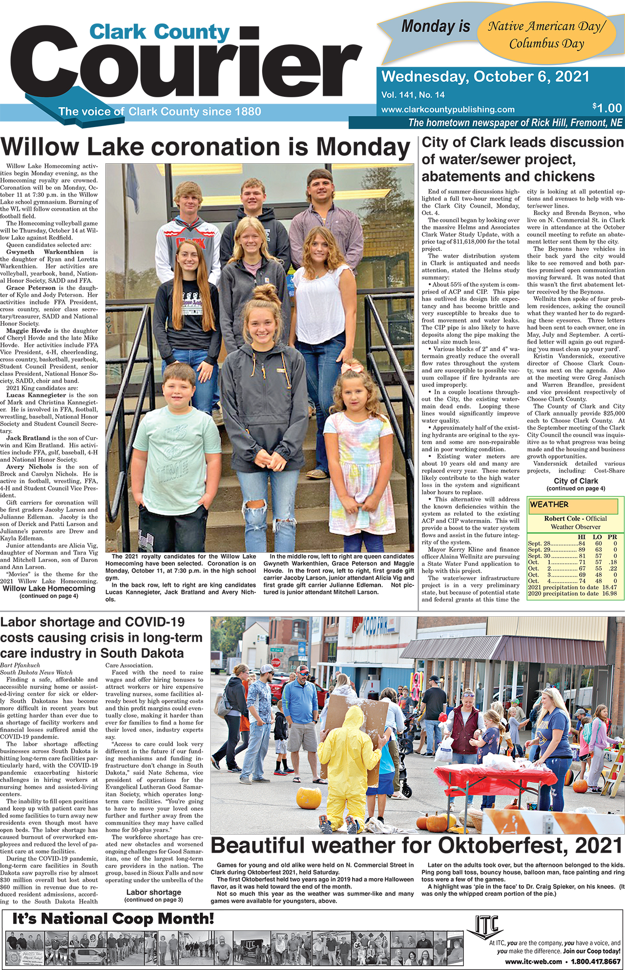 10-6-21 Courier front page