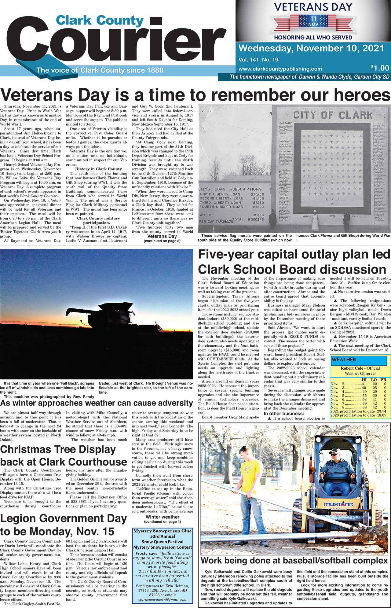 10-10-21 clark courier front page