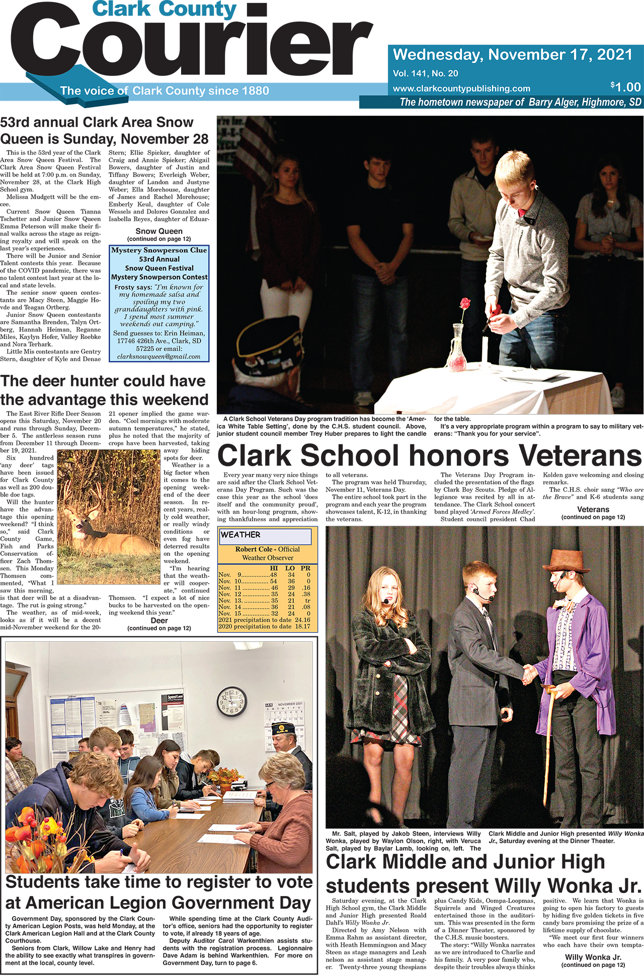 11-17 courier front page