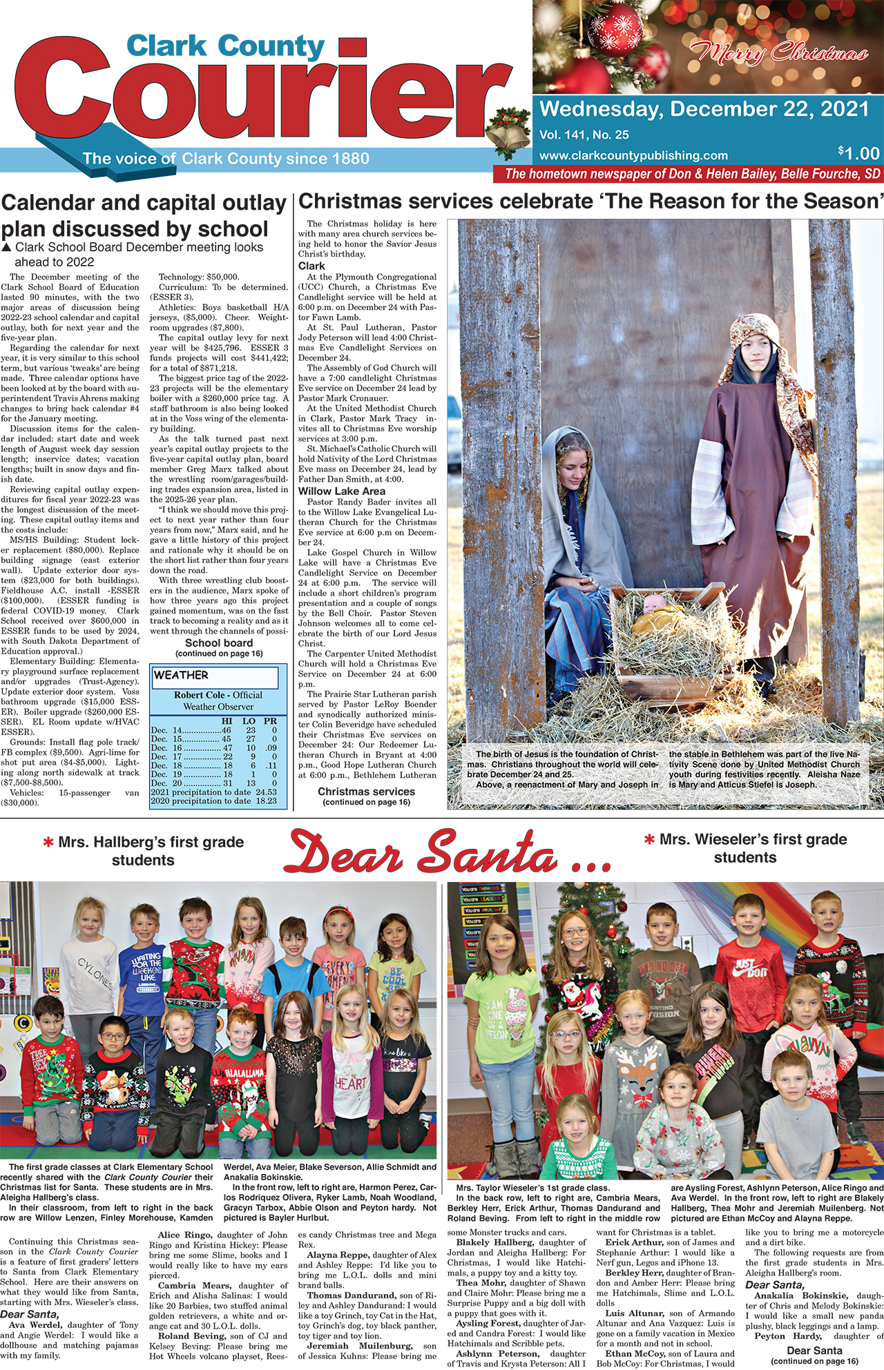 12-22 Clark Courier front page