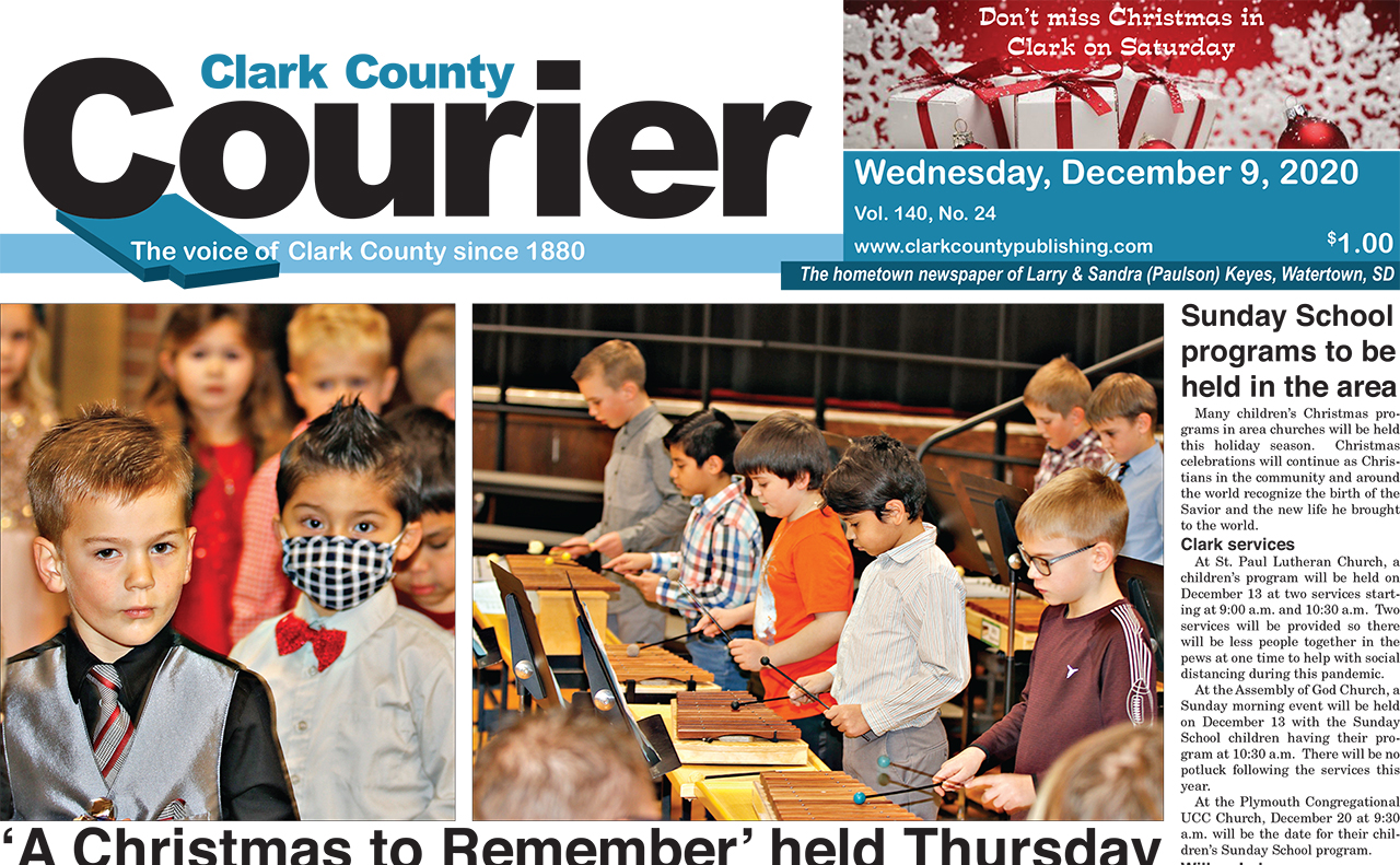 12-9 Clark Courier front page