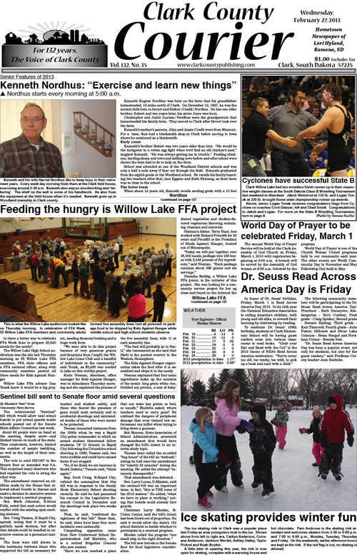 2-27 Clark Courier front page