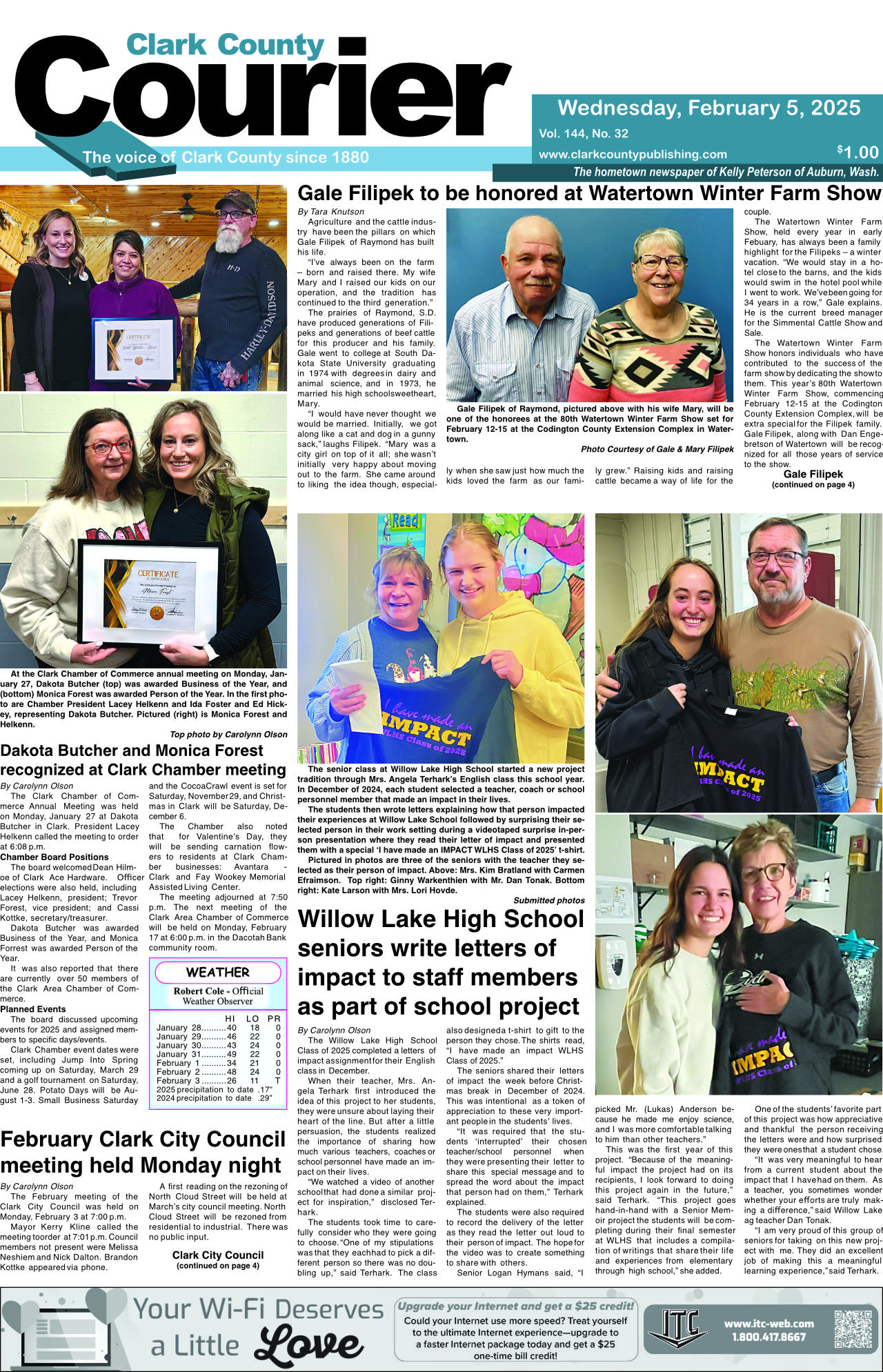 front page for 2-5-25