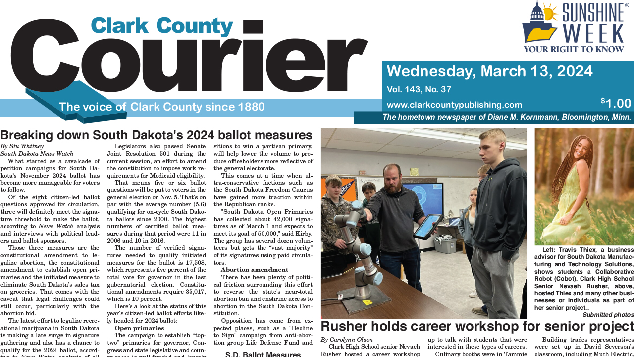 3-13-24 Clark County Courier front crop