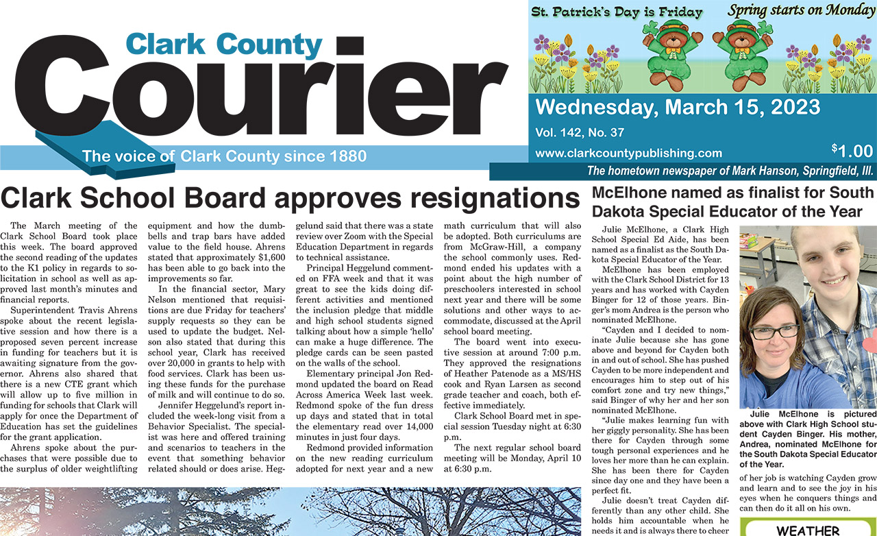 3-15-23 Clark County Courier front cropped