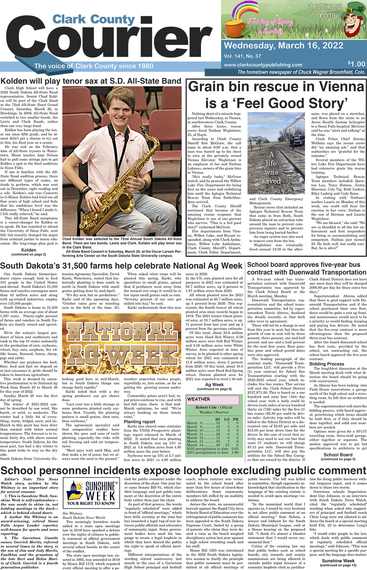 3-16-22 Clark Courier front