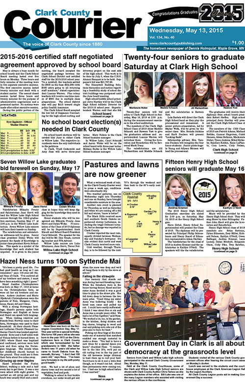 5-13 Clark Courier front page