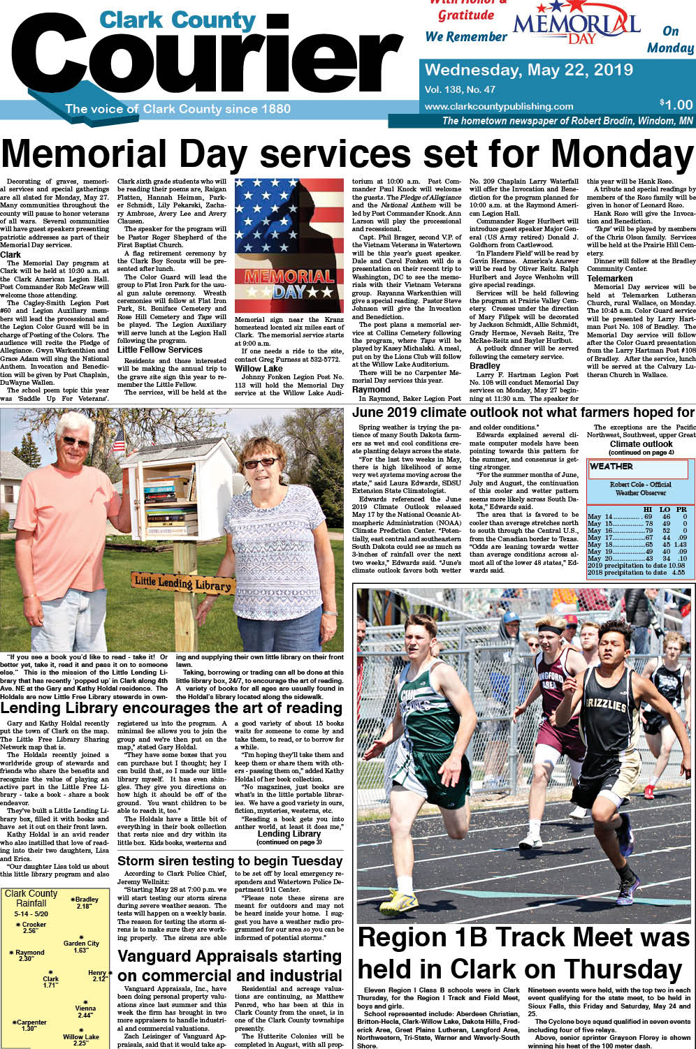 5-22 Clark Courier front page