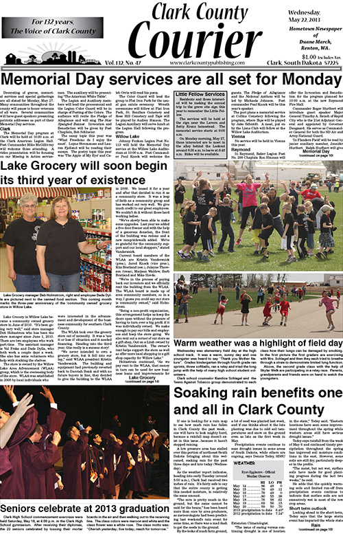 5-22 Clark Courier front page