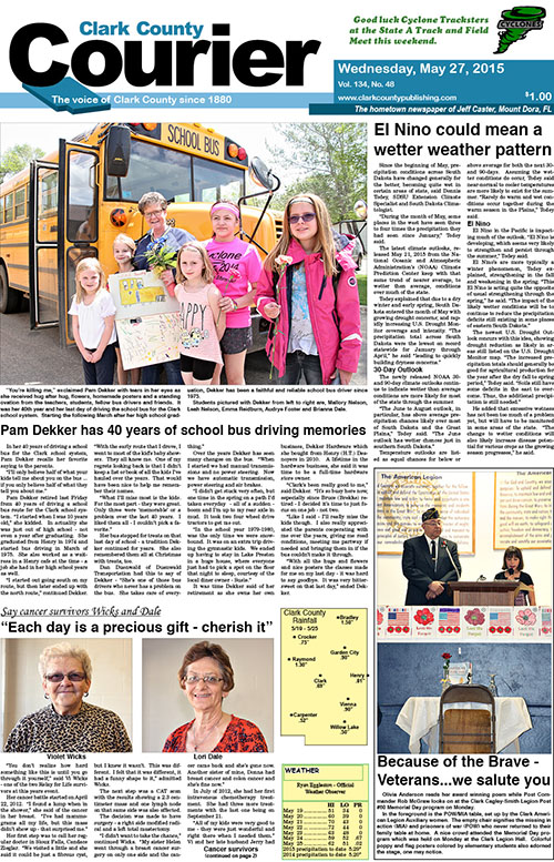 5-27 Clark Courier front page