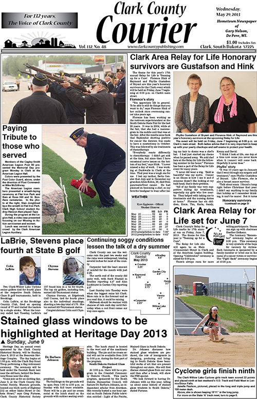 5-29 Clark Courier front page