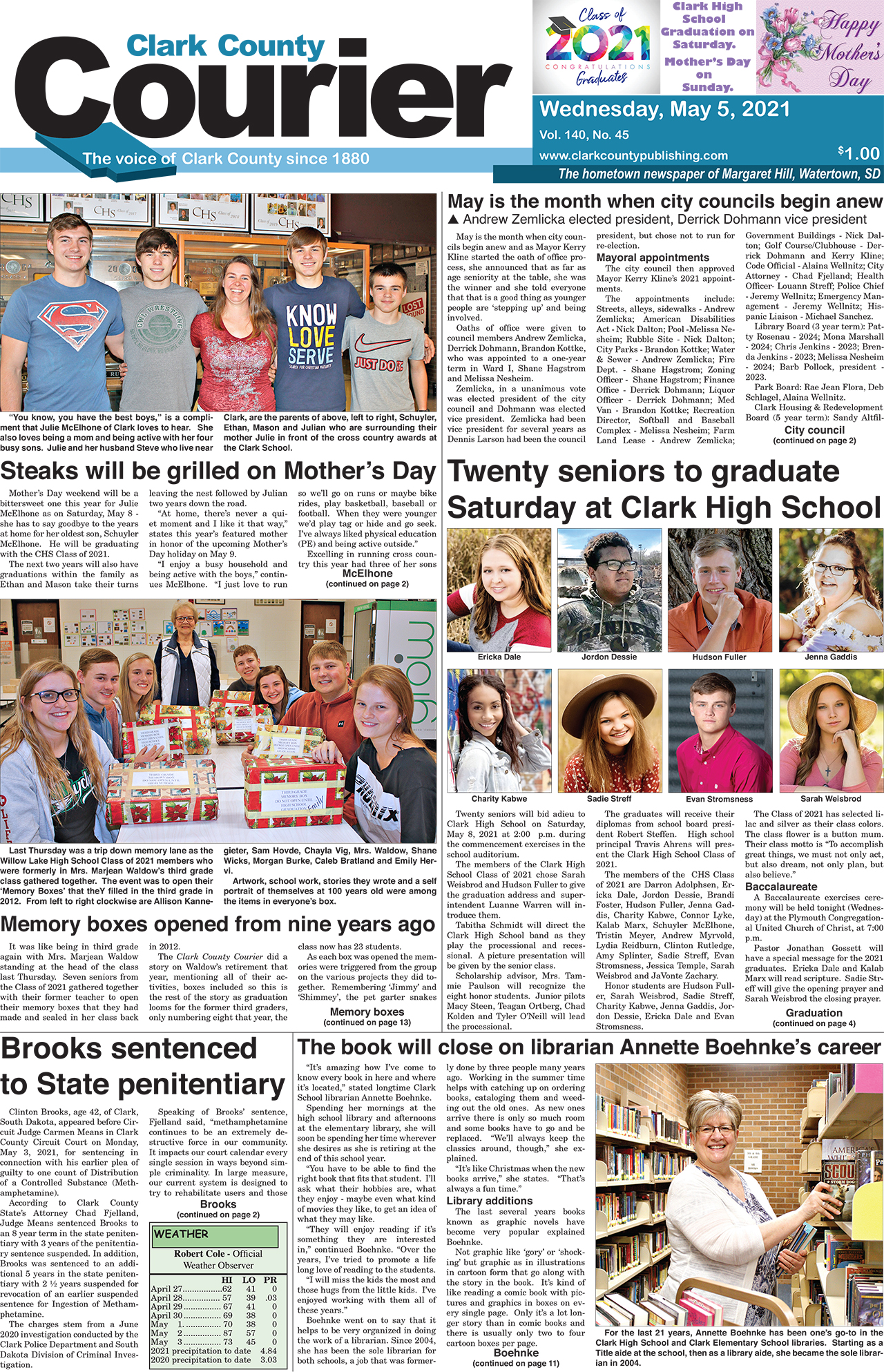 5-5-21 Courier front page