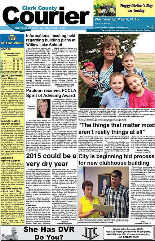5-6 Clark Courier front page