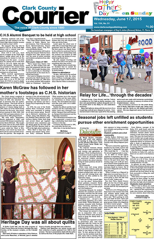 6-17 Clark Courier front page