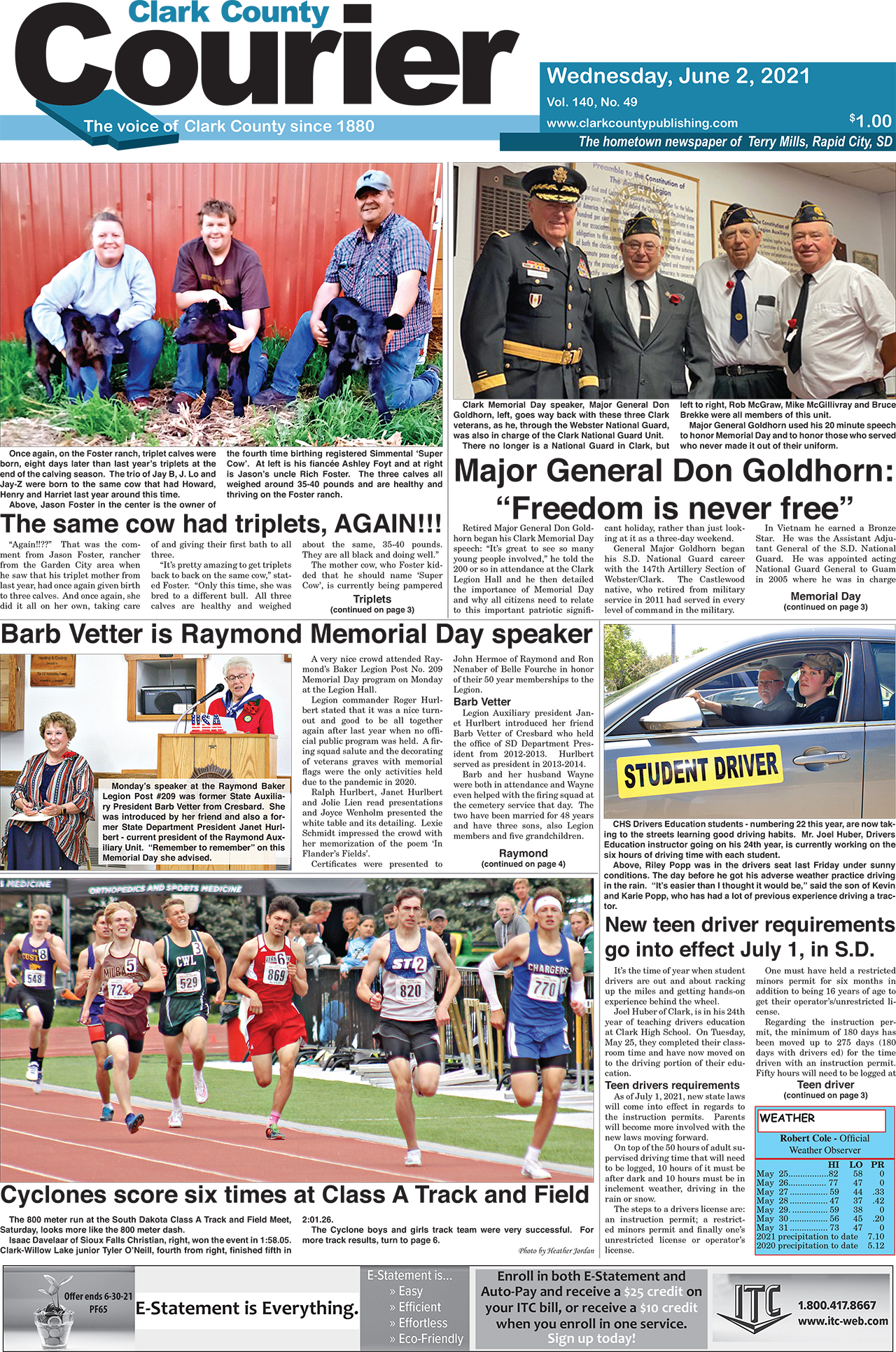 6-2 Clark Courier front page