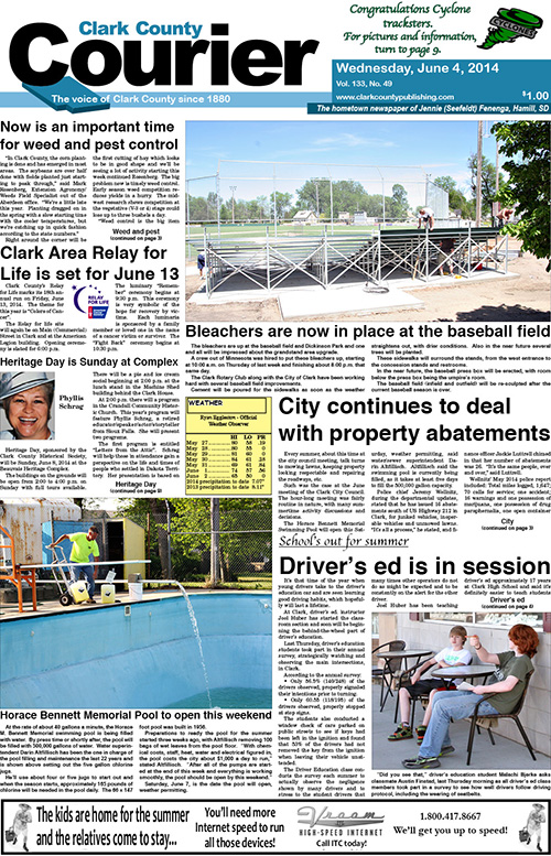 6-4 Clark Courier front page