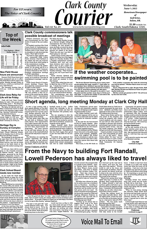 6-5 Clark Courier front page