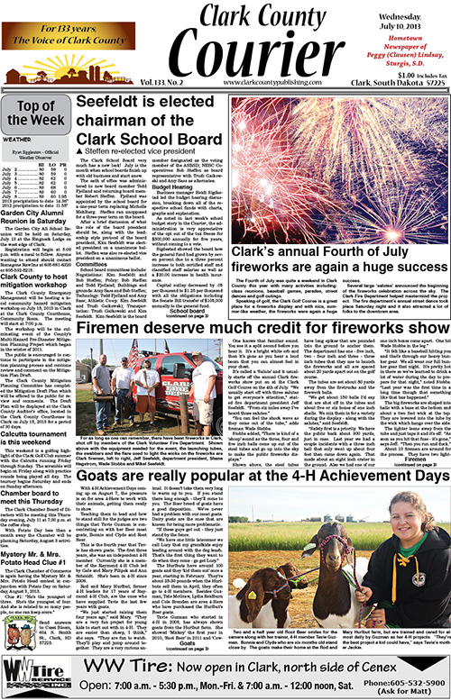 7-10 Clark Courier front page