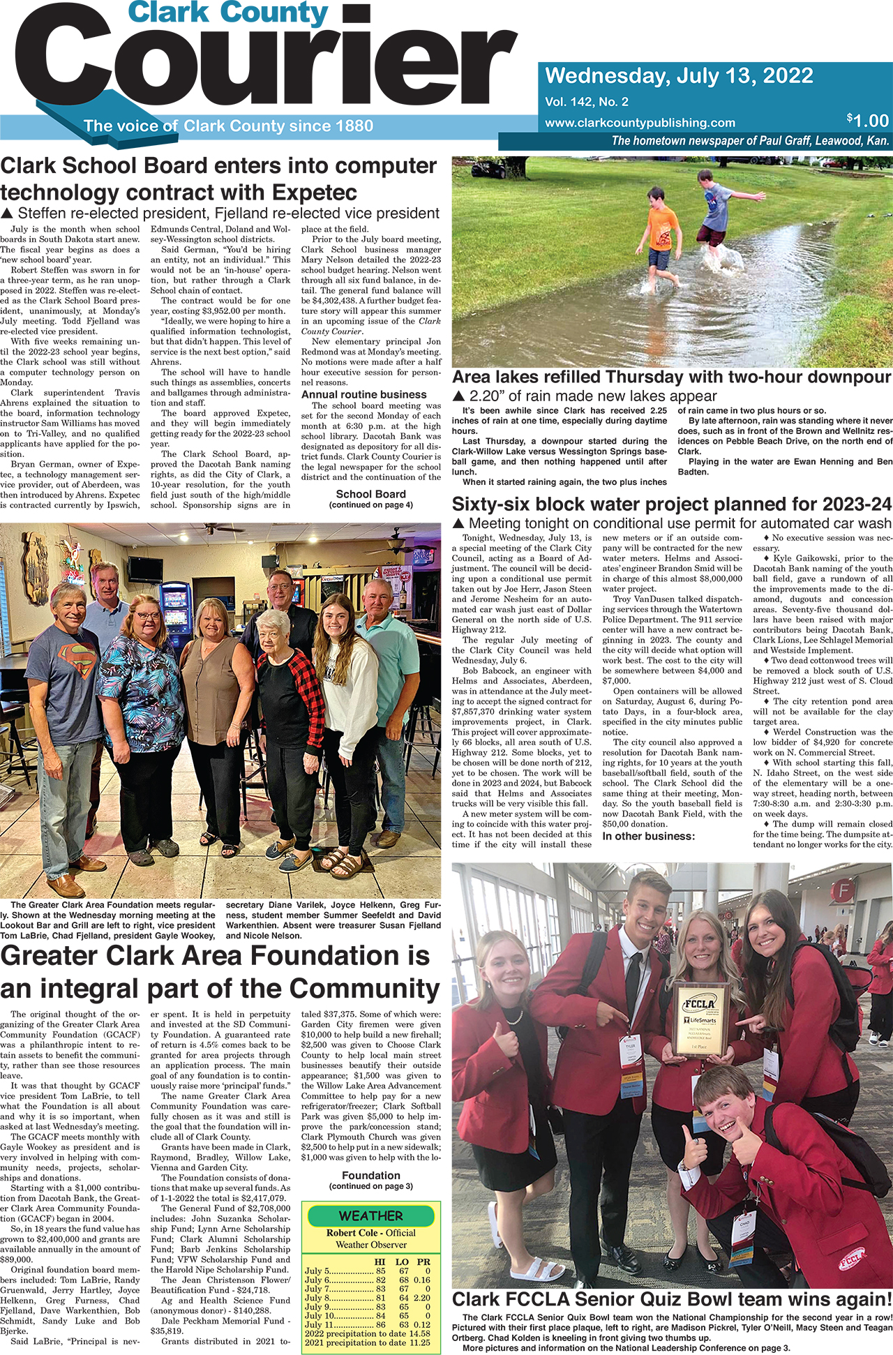 7-13-22 Courier front page