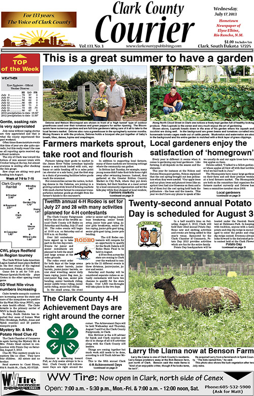 7-17 Clark Courier front page