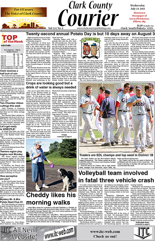 7-24 Clark Courier front page