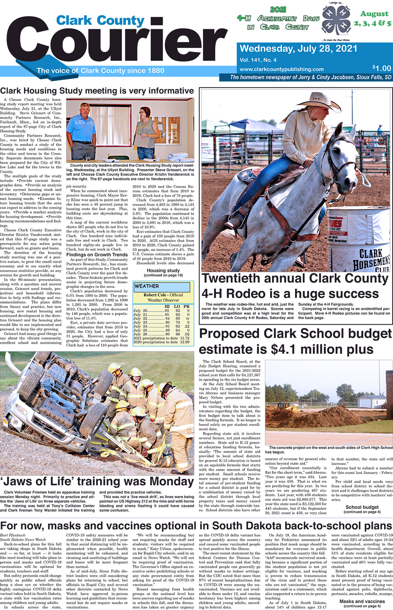 7-28 Clark Courier front page