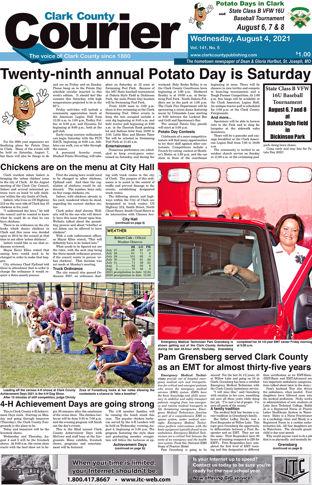 8-4 Clark Courier front page