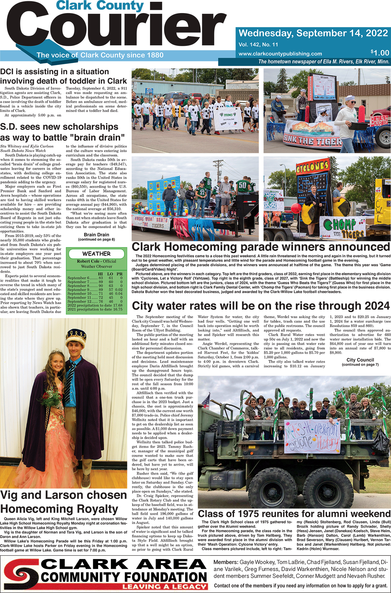 9-14-22 Courier front page