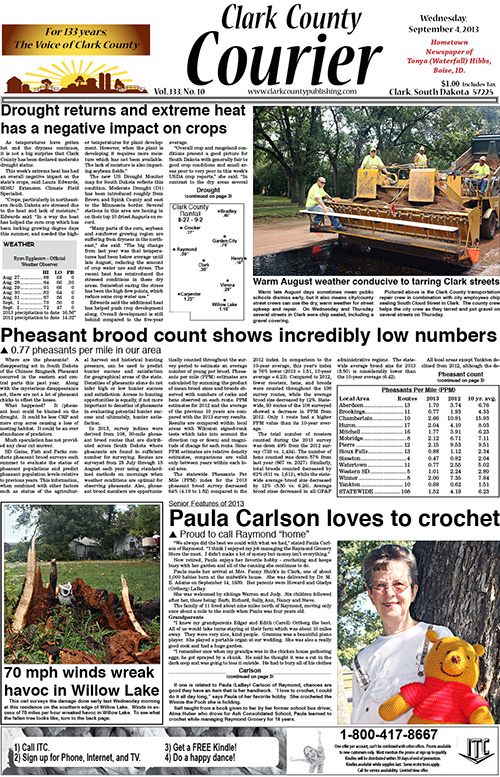 9-4 Clark Courier front page