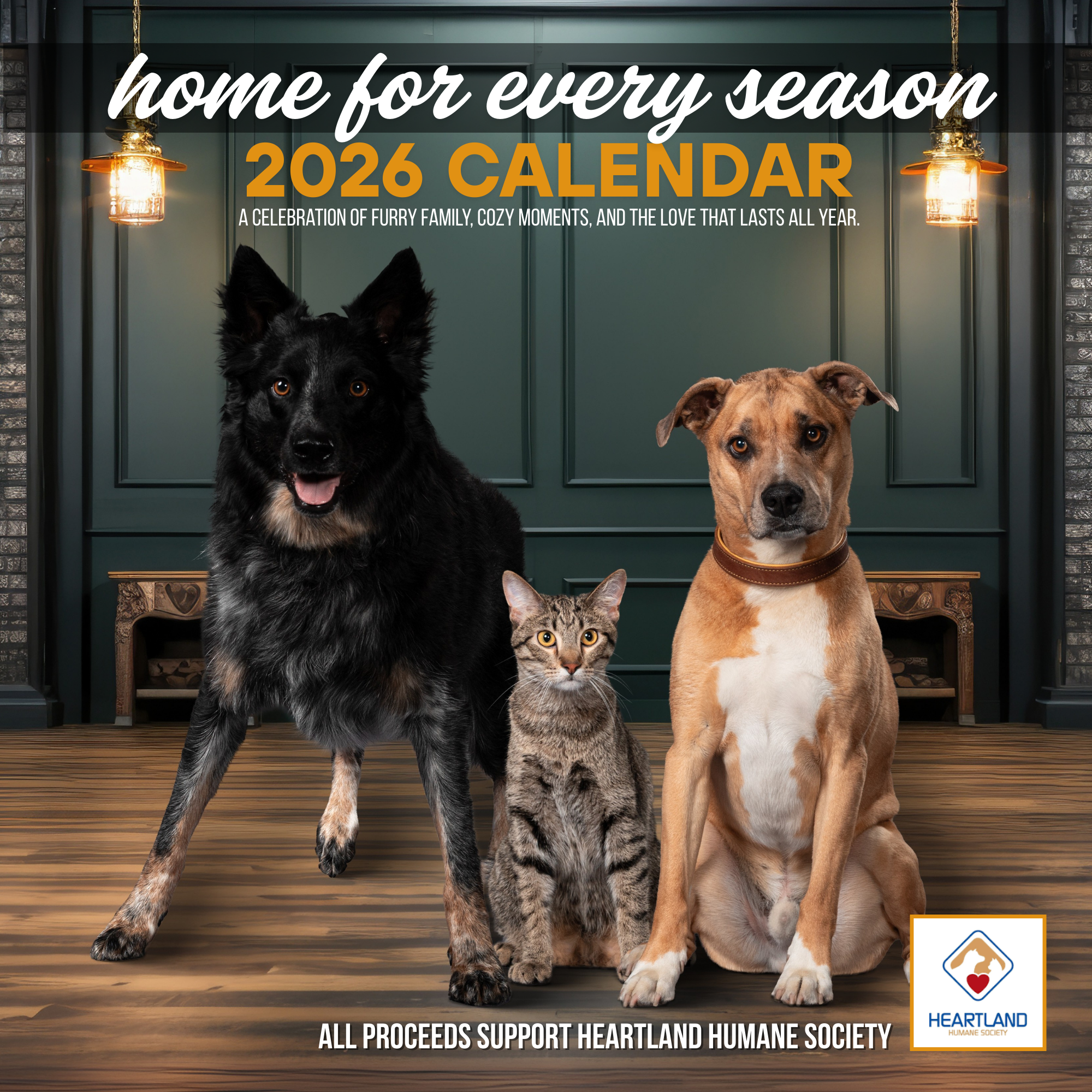 Local Pets Take Center Stage in 2026 Heartland Humane Society Calendar