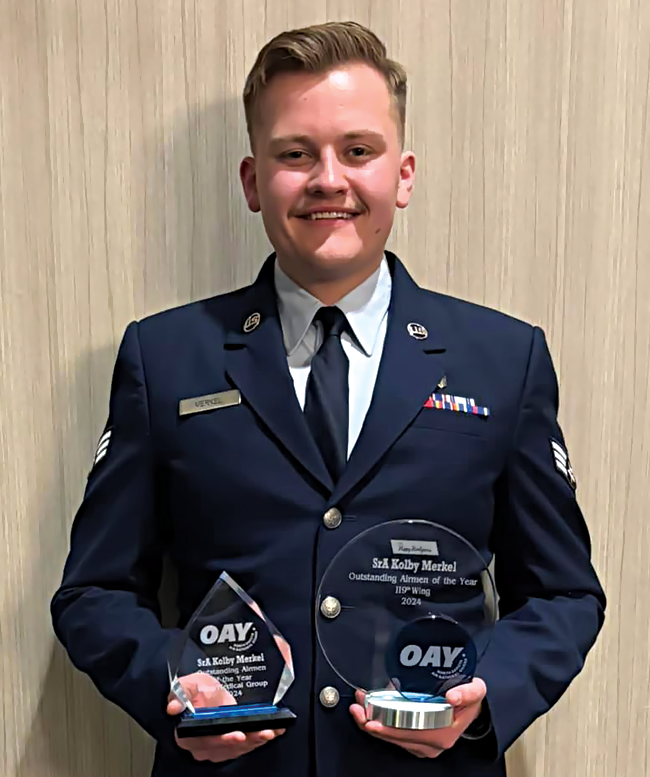 Kolby Merkel named 2024 Outstanding Airman of the Year
