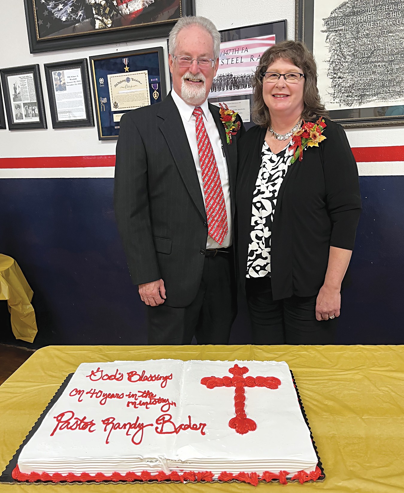 Pastor Randy Bader’s 40 years in ministry celebrated on Sunday