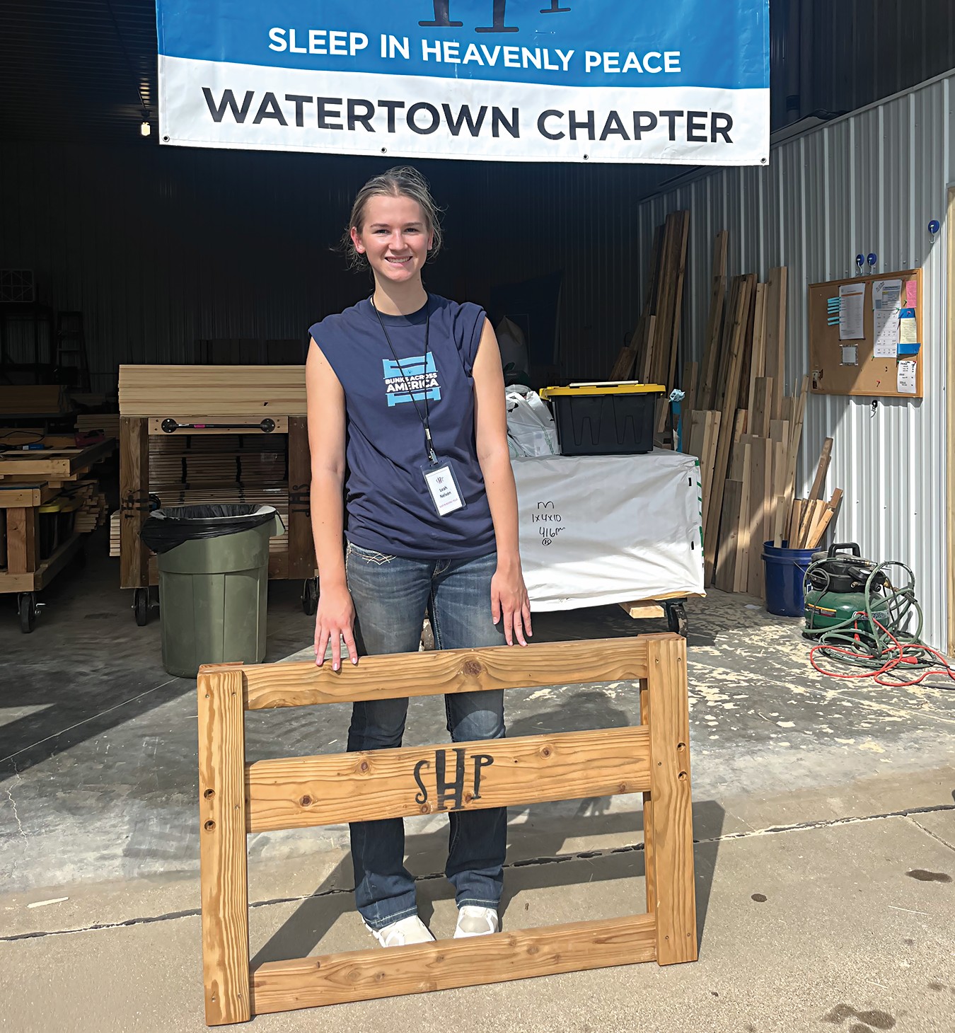 Leah Nelson helps nonprofit build beds for kids in need
