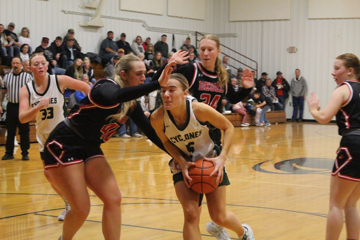 Lady Cyclones Whip Warriors 50-39, Pass Cardinals 62-19, Fall to Fliers 41-40