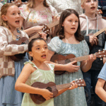 Musical instrument tunes fill the gymnasium at the Clark Elementary School Spring Concert