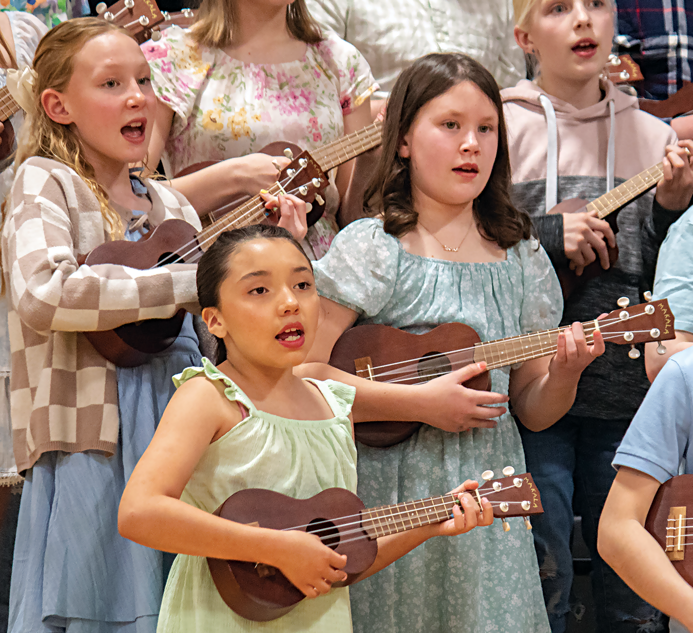 Musical instrument tunes fill the gymnasium at the Clark Elementary School Spring Concert